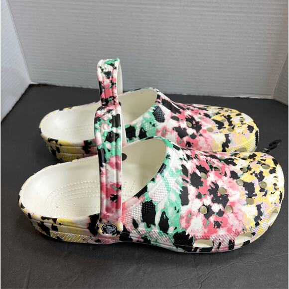 Crocs Unisex Classic Tie Dye Mania Clog Size 13M NWT - Picture 3 of 10